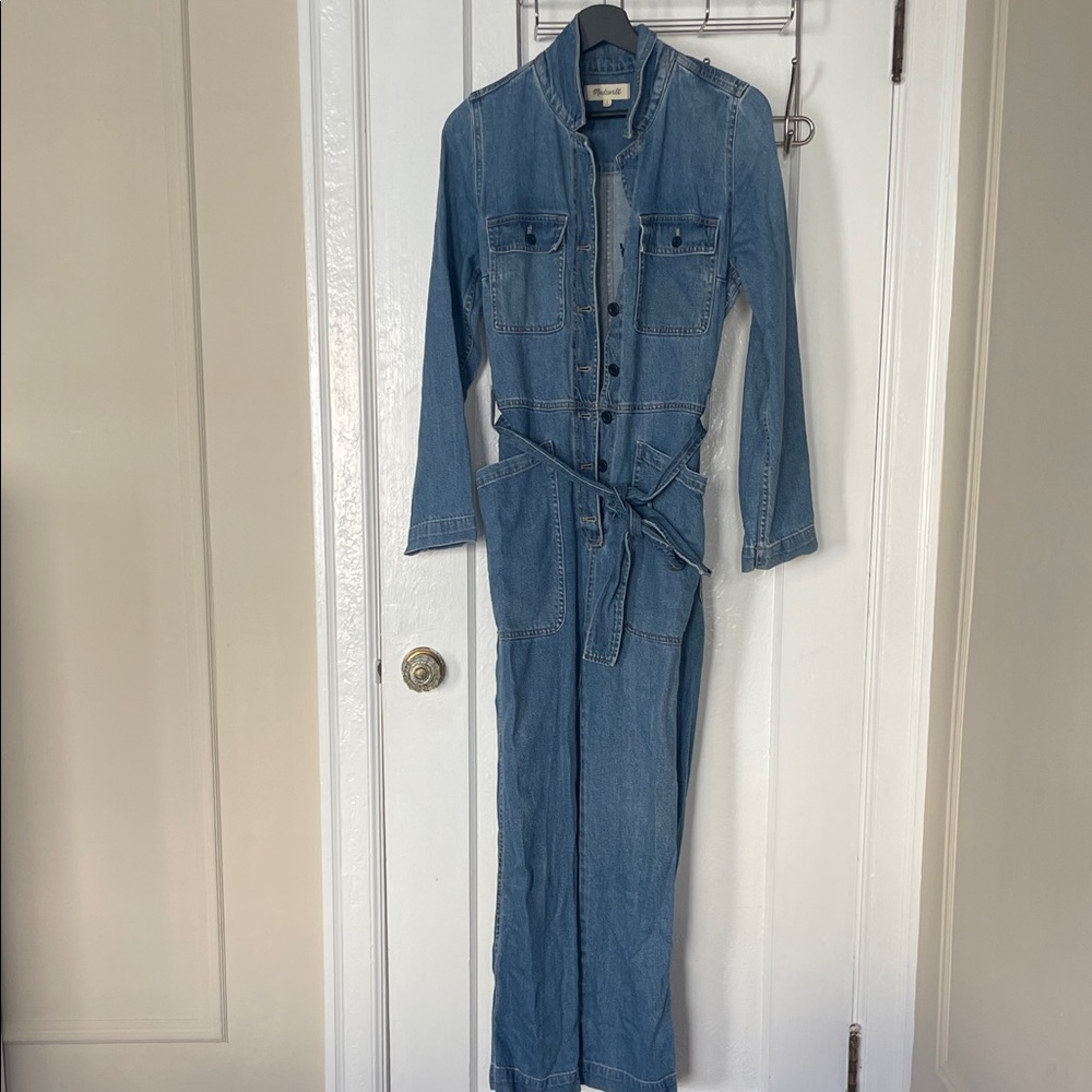 Madewell Blue Denim Jumpsuit